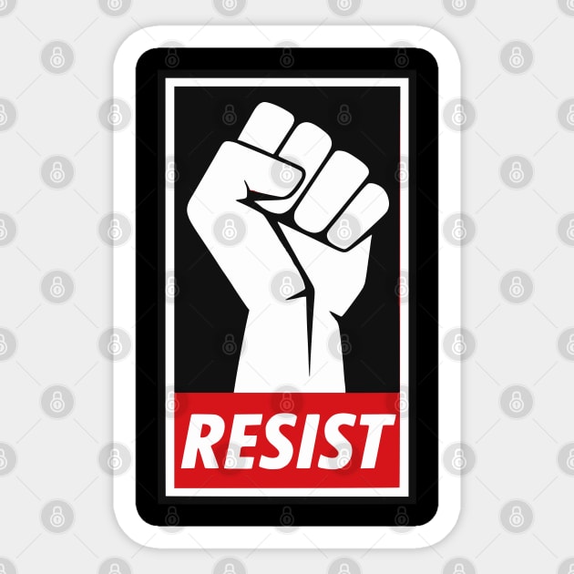 Resist Protest Fist Sticker by UrbanLifeApparel